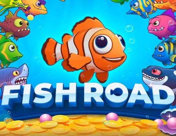 Fish Road slot visual from InOut available on honeybetzcasino.ch