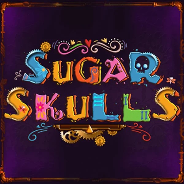Sugar Skulls slot logo by Booming Games at Honeybetz Casino